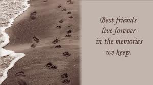 footprints sand best friends